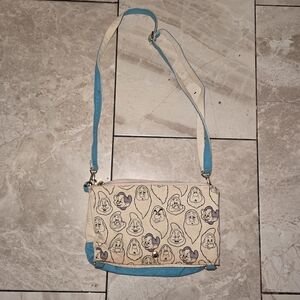 Disney Store Seven Dwarves Crossbody Bag - Cream and Blue
